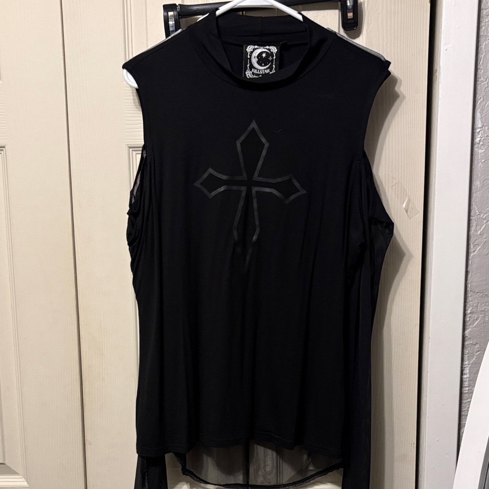 🤑Killstar  Top with Gothic Cross